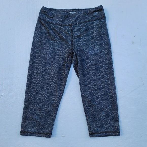 New Balance Girls Black Gray Fitted Ankle Length Activewear Leggings SZ M (7/8) - Picture 1 of 10
